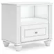 Maylilly Light Gray Youth Upholstered Storage Panel Bedroom Set with LED