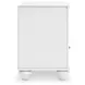 Maylilly White 1 Drawer Nightstand with USB Charging and LED