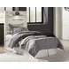 Cambeck Whitewash Twin Panel Headboard with LED and USB Charging