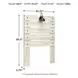 Cambeck Whitewash Twin Panel Headboard with LED and USB Charging