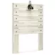 Cambeck Whitewash Twin Panel Headboard with LED and USB Charging