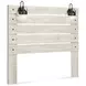 Cambeck Whitewash Queen Storage Panel Bed with USB Charging and LED