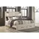 Cambeck Whitewash King Storage Panel Bed with USB Charging and LED