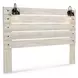 Cambeck Whitewash King Panel Headboard with LED and USB Charging