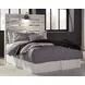 Cambeck Whitewash Full Panel Headboard with LED and USB Charging