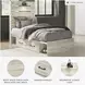 Cambeck Whitewash Twin Panel Bed with One Side Storage