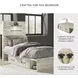 Cambeck Whitewash Twin Panel Bed with One Side Storage