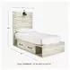 Cambeck Whitewash Twin Panel Bed with One Side Storage