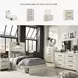 Cambeck Whitewash Twin Panel Bed with One Side Storage