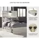 Cambeck Whitewash Full Panel Bed with One Side Storage