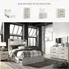 Cambeck Whitewash Queen Panel Bed with One Side Storage