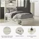 Cambeck Whitewash Twin Panel Bed with Double Under Bed Storage