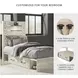 Cambeck Whitewash Twin Panel Bed with Double Under Bed Storage