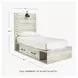 Cambeck Whitewash Twin Panel Bed with Double Under Bed Storage