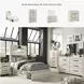 Cambeck Whitewash Twin Panel Bed with Double Under Bed Storage