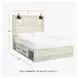 Cambeck Whitewash Queen Panel Bed with Double Under Bed Storage