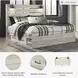 Cambeck Whitewash King Panel Bed with Double Under Bed Storage