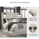 Cambeck Whitewash King Panel Bed with Double Under Bed Storage