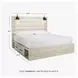 Cambeck Whitewash King Panel Bed with Double Under Bed Storage
