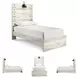Cambeck Whitewash Twin Panel Bed