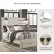 Cambeck Whitewash King Panel Storage Bed