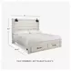 Cambeck Whitewash King Panel Storage Bed