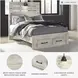 Cambeck Whitewash Full Panel Storage Bed
