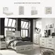 Cambeck Whitewash Full Panel Storage Bed