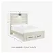 Cambeck Whitewash Full Panel Storage Bed