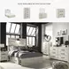 Cambeck Whitewash Full Panel Bed with Double Under Bed Storage