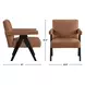 Helen Rust and Black Accent Chair