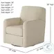 Flash Dance Journey Ivory Swivel Glider