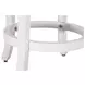 Belmont Gray Upholstered Swivel Bar Stool With White Frame