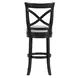 Booker Gray Upholstered Swivel Bar Stool With Black Frame