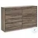 Baystorm Brown Storage Panel Bedroom Set with LED and 6 Drawers