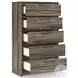 Baystorm Brown Storage Panel Bedroom Set with LED and 6 Drawers