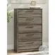 Jusika Brown 5 Drawer Chest