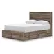 Baystorm Brown Queen Storage Panel Bed with LED
