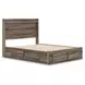 Baystorm Brown Queen Storage Panel Bed with LED