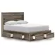 Baystorm Brown Queen Storage Panel Bed with LED