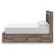 Baystorm Brown Queen Storage Panel Bed with LED