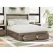Baystorm Brown Queen Storage Panel Bed with LED