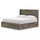 Baystorm Brown King Storage Panel Bed with LED and 6 Drawers