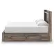 Baystorm Brown King Storage Panel Bed with LED and 6 Drawers