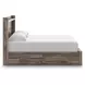 Baystorm Brown King Storage Panel Bed with LED and 6 Drawers