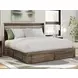 Baystorm Brown King Storage Panel Bed with LED and 6 Drawers