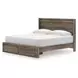 Baystorm Brown King Storage Panel Bed with LED