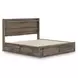 Baystorm Brown King Storage Panel Bed with LED