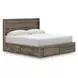 Baystorm Brown King Storage Panel Bed with LED