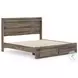 Jusika Brown King Panel Storage Bed